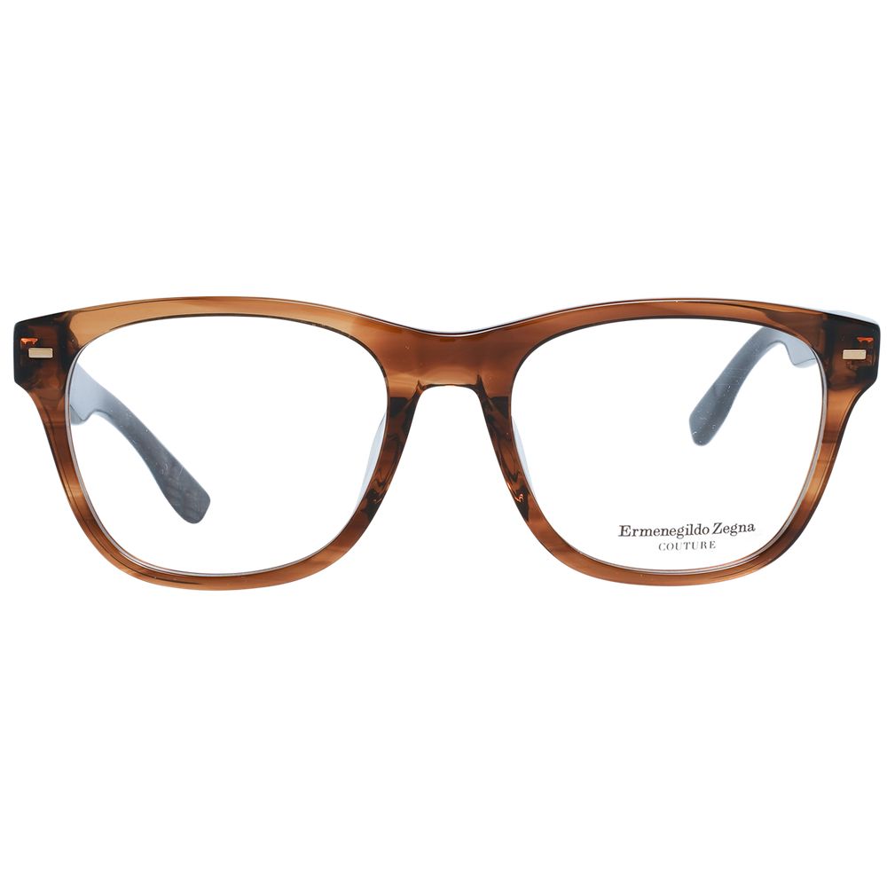 Brown Men Glasses Frame Ermenegildo Zegna