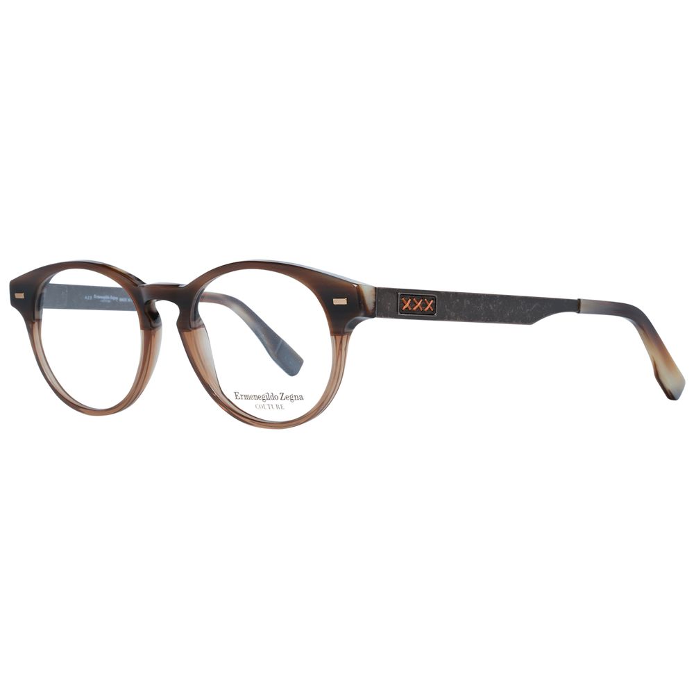 Brown Men Glasses Frame Ermenegildo Zegna