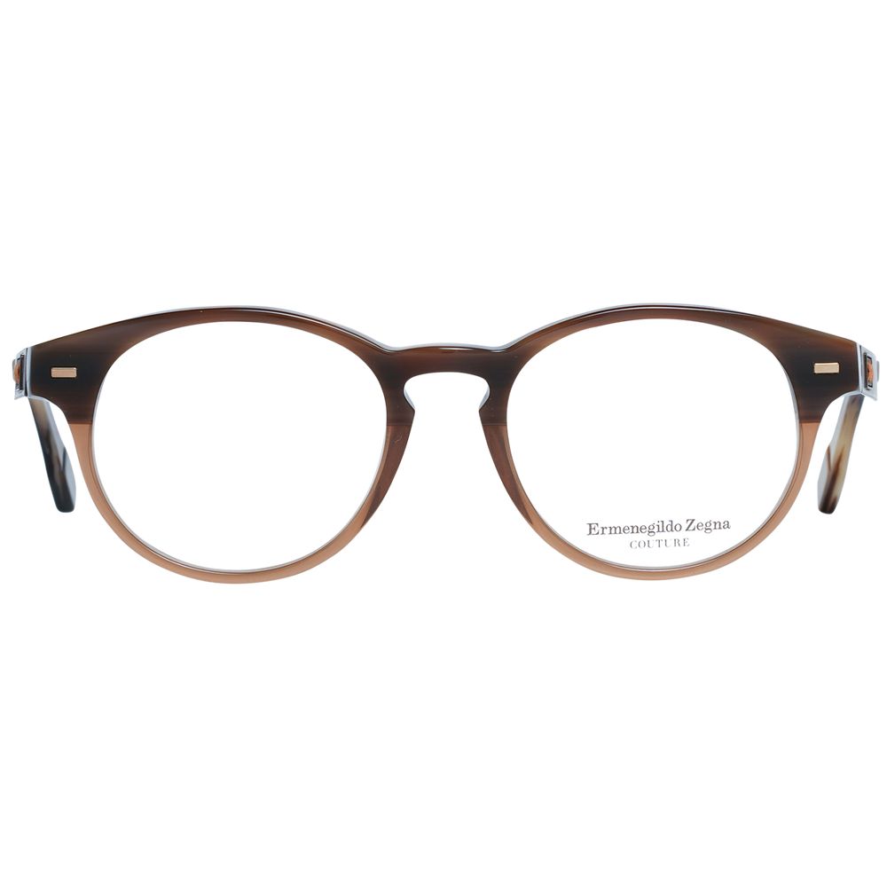 Brown Men Glasses Frame Ermenegildo Zegna