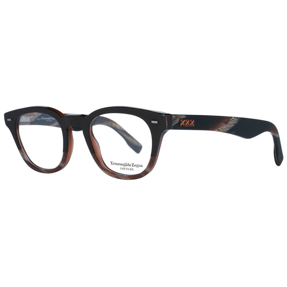Brown Men Glasses Frame Ermenegildo Zegna