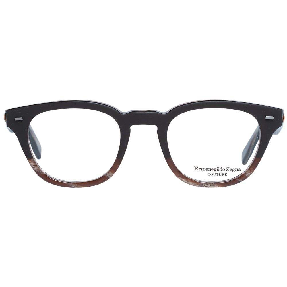 Brown Men Glasses Frame Ermenegildo Zegna