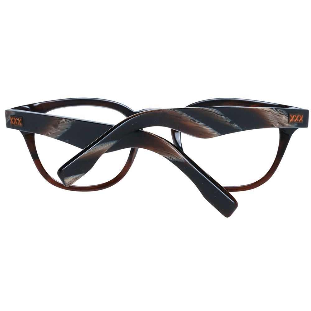 Brown Men Glasses Frame Ermenegildo Zegna