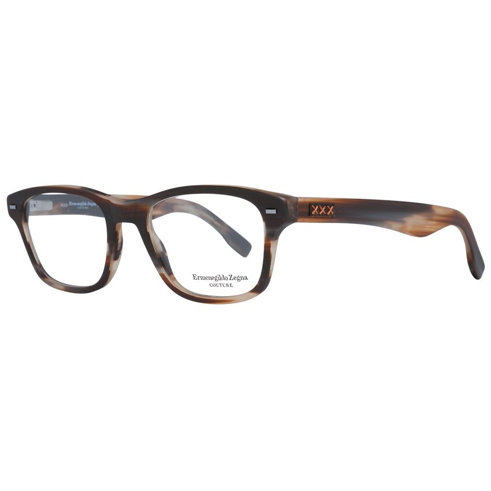 Brown Men Glasses Frame Ermenegildo Zegna