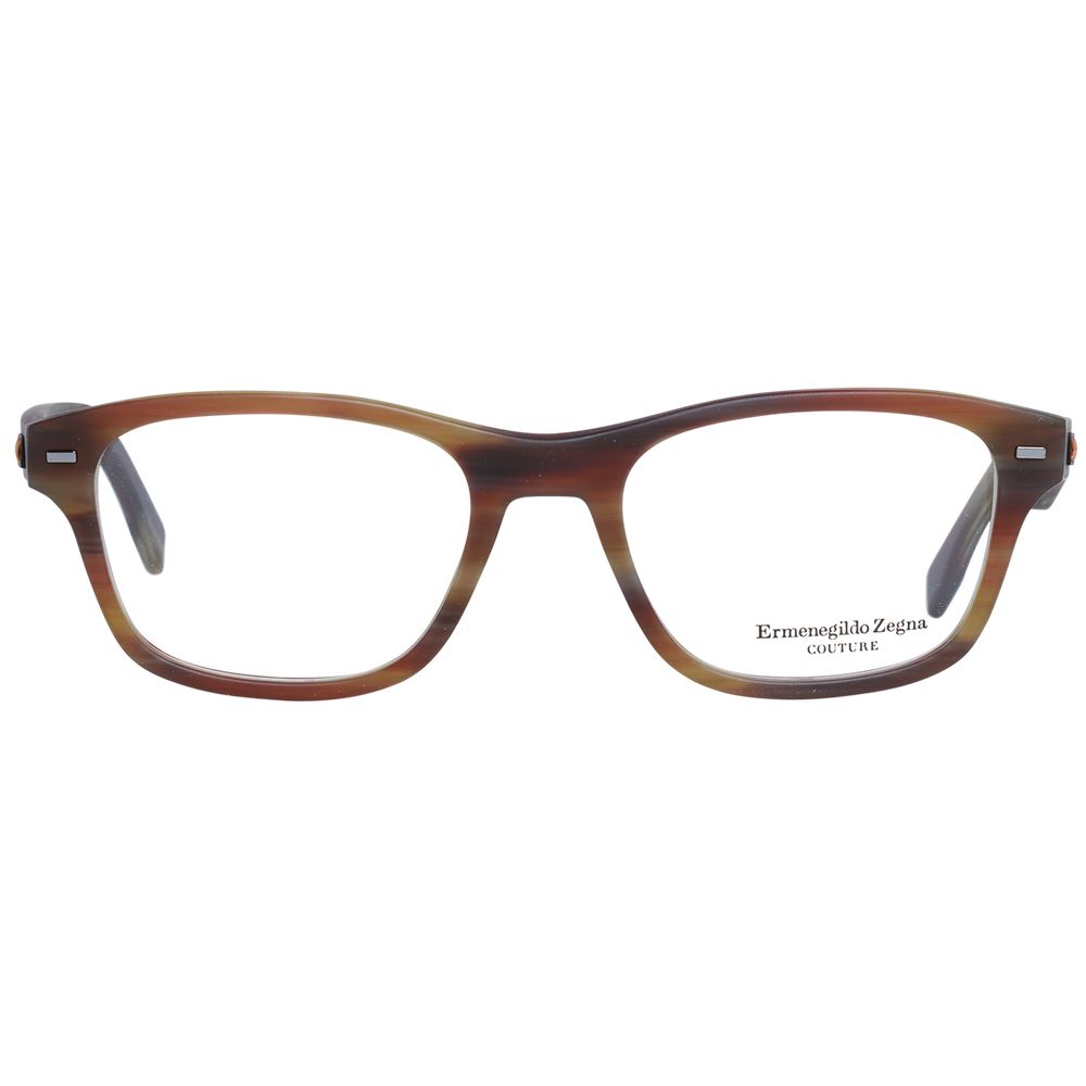 Brown Men Glasses Frame Ermenegildo Zegna