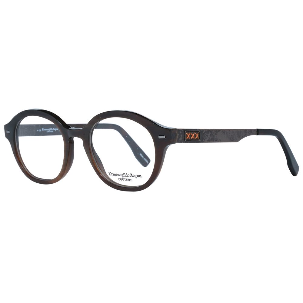 Brown Men Glasses Frame Ermenegildo Zegna