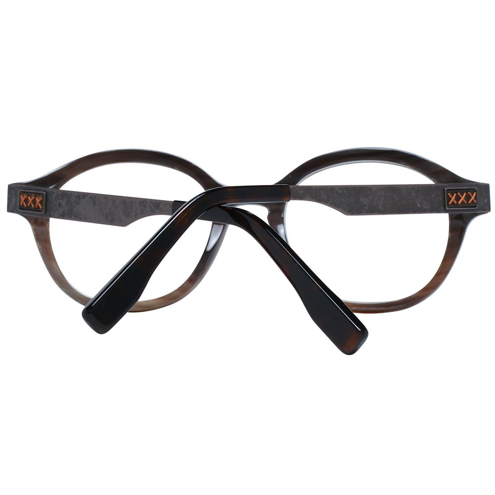 Brown Men Glasses Frame Ermenegildo Zegna