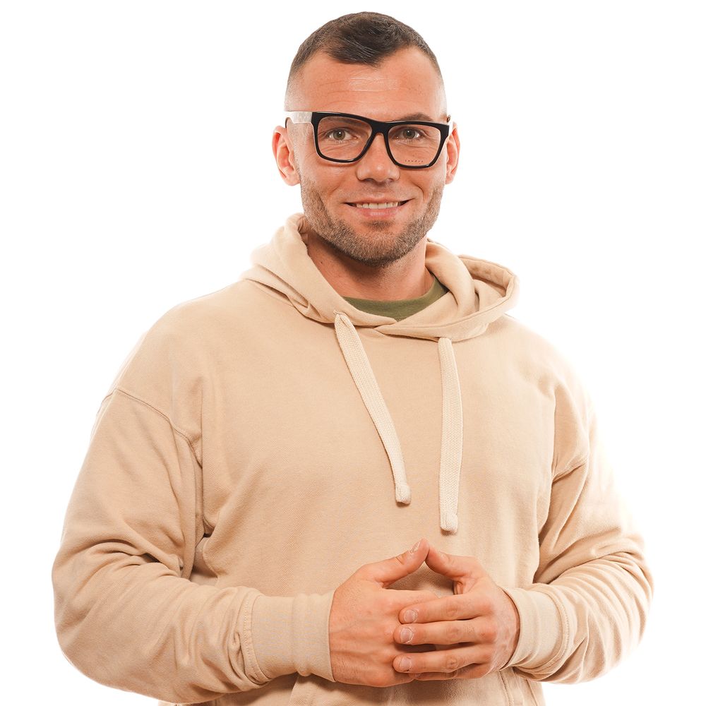 Black Men Glasses Frame Sandro