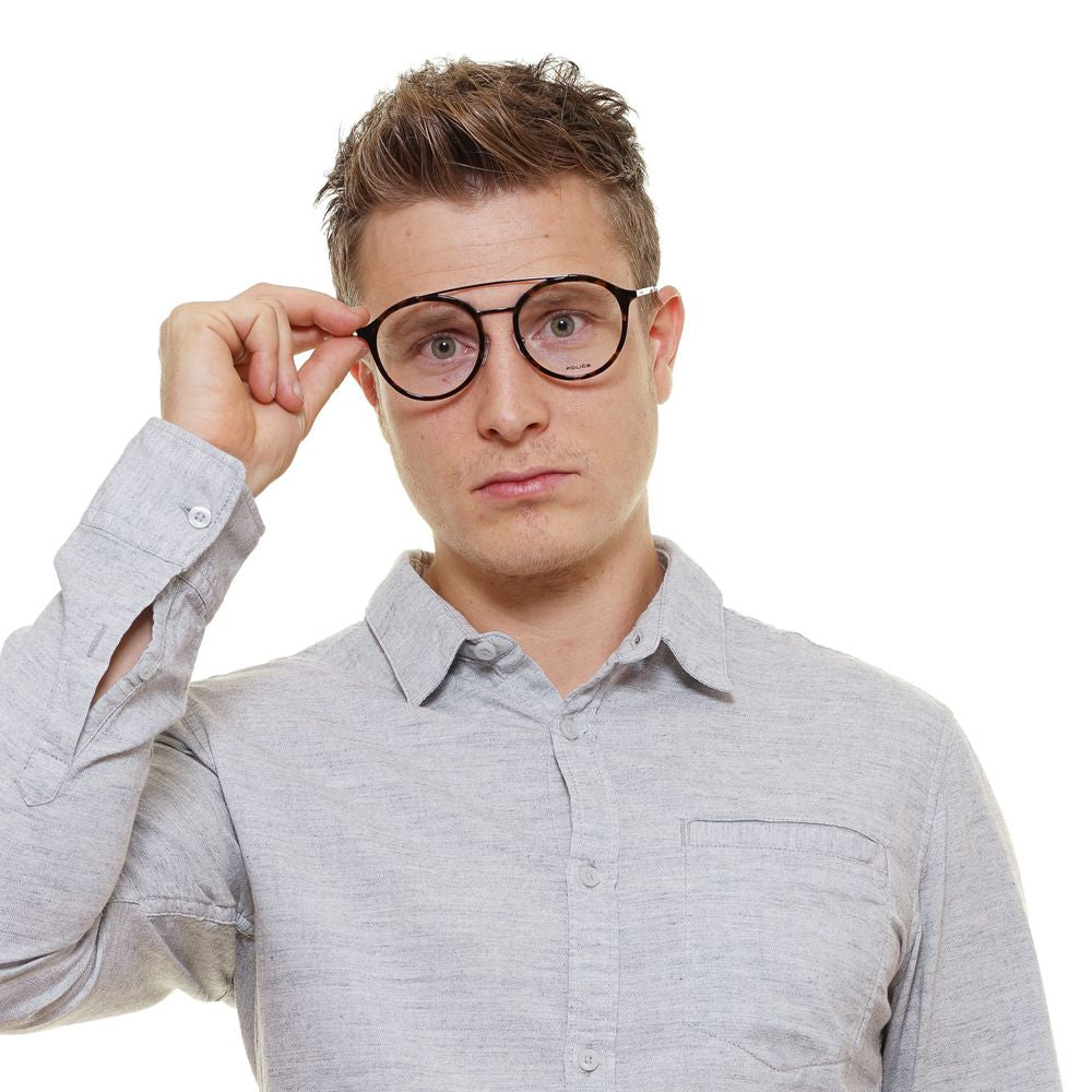 Brown Men Glasses Frame Police