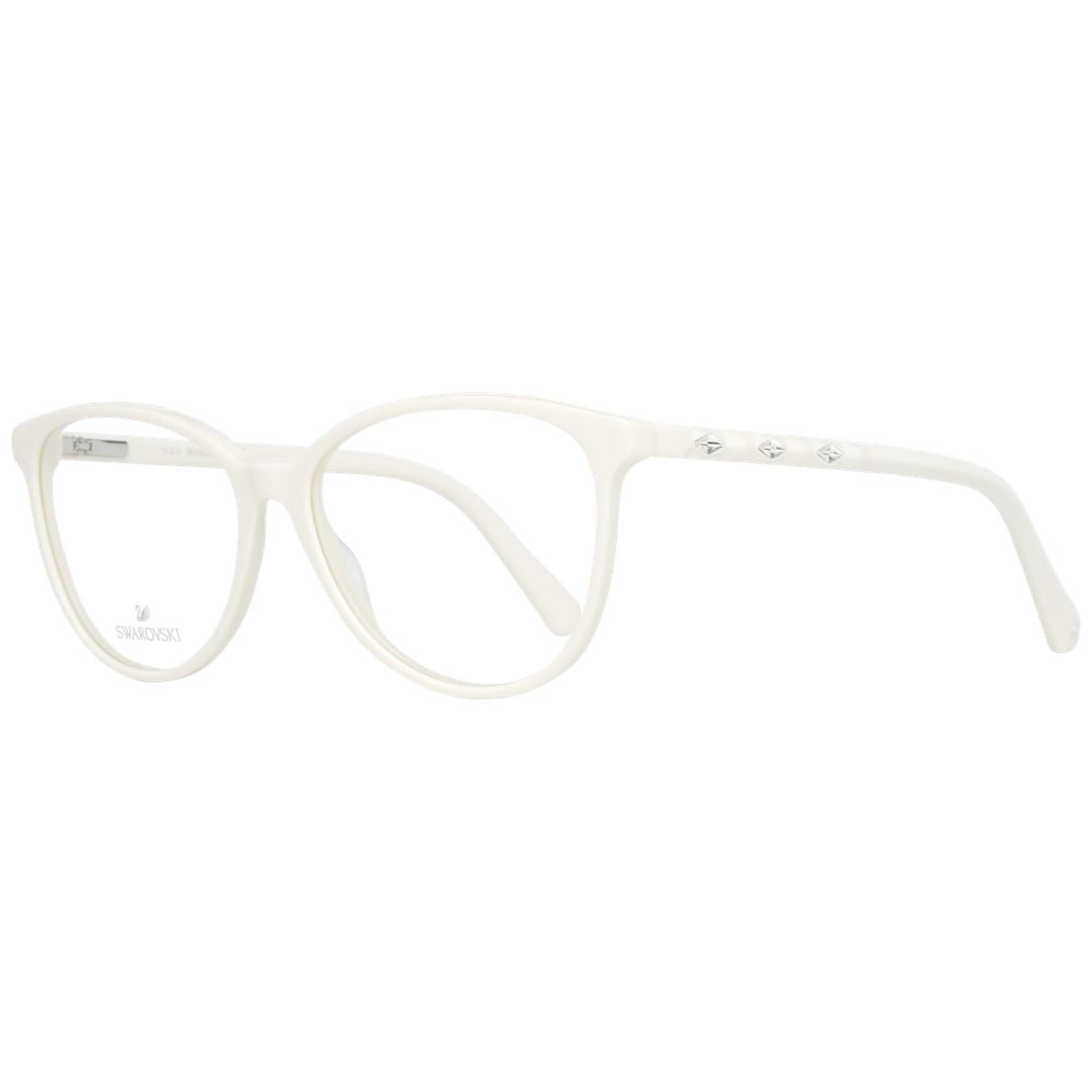Cream Women Glasses Frame Swarovski