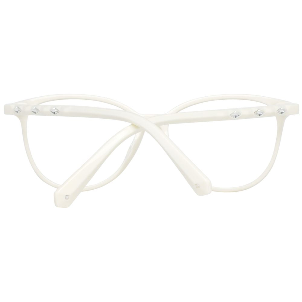 Cream Women Glasses Frame Swarovski