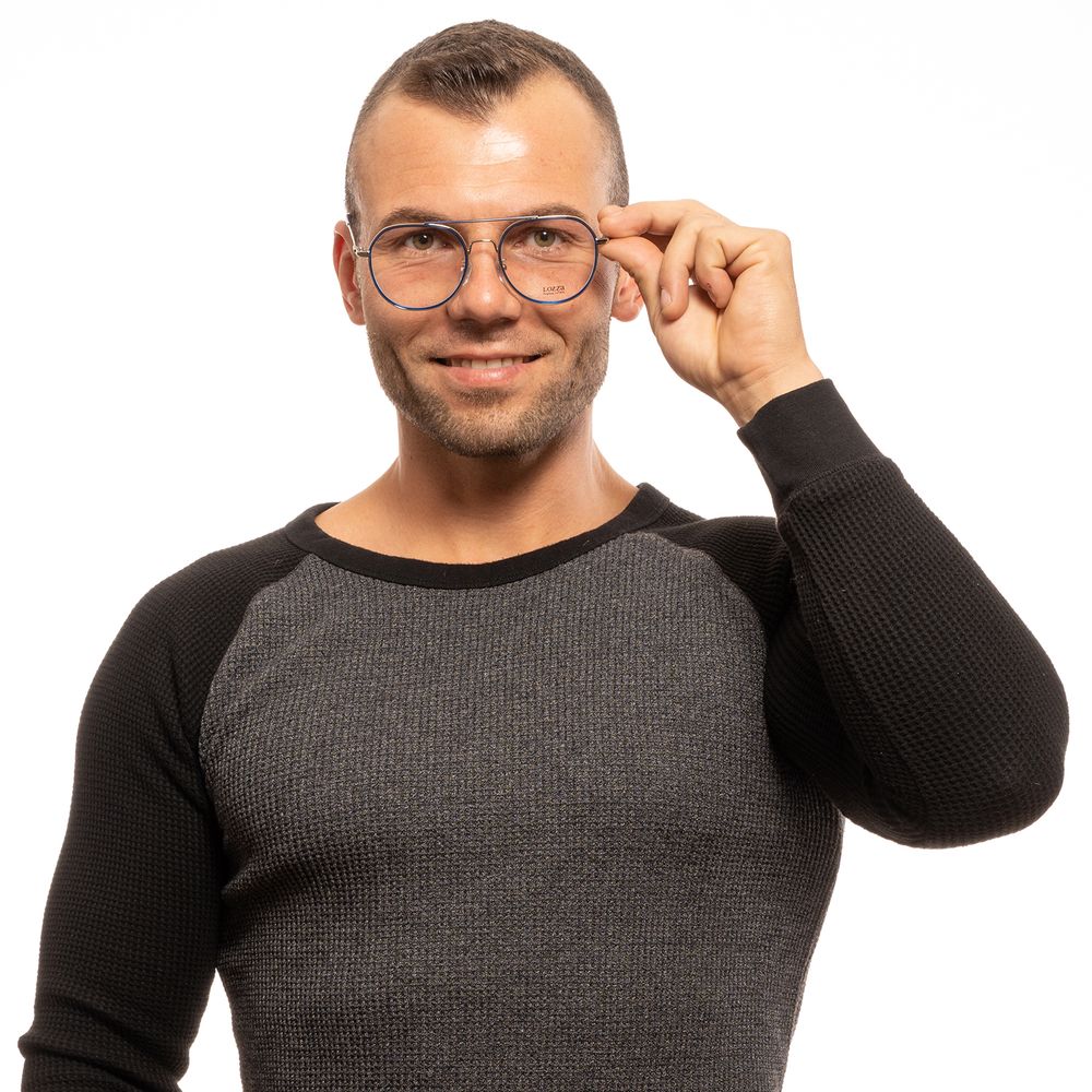 Blue Men Glasses Frame Lozza