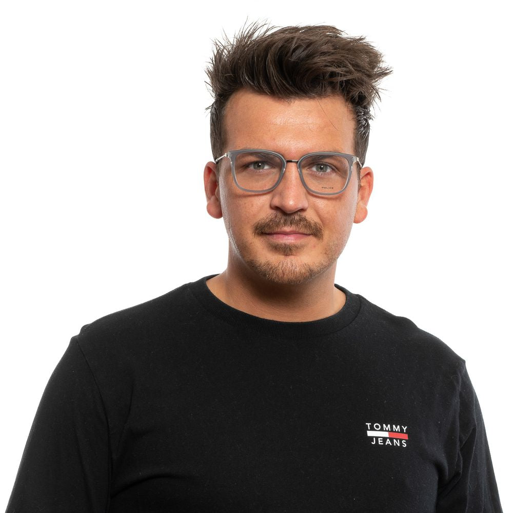 Gray Men Glasses Frame Police