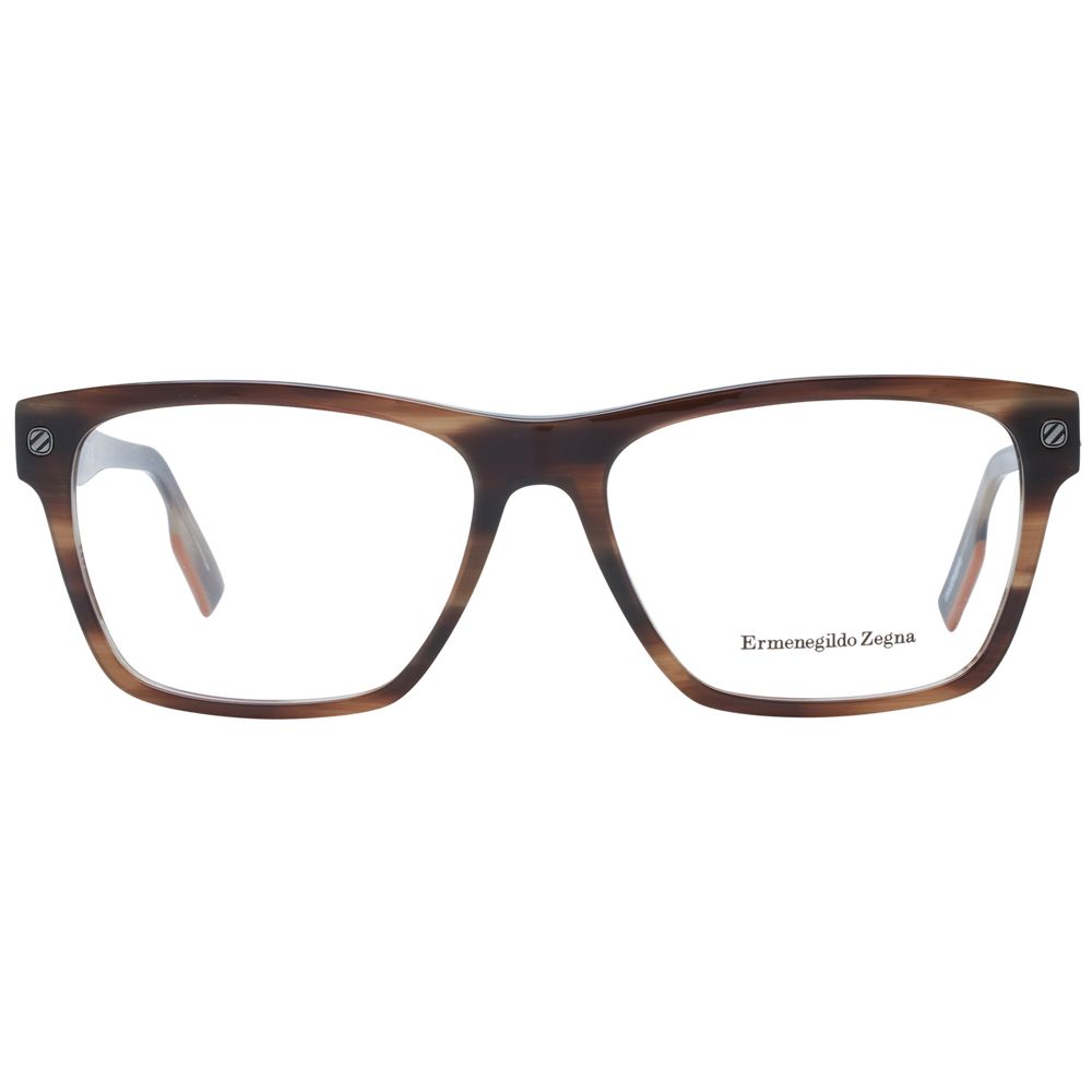 Brown Men Glasses Frame Ermenegildo Zegna
