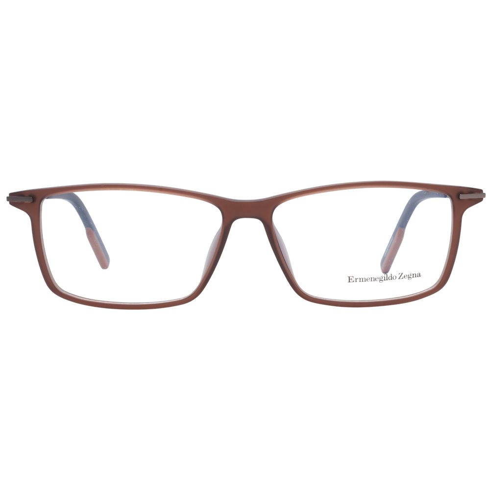 Brown Men Glasses Frame Ermenegildo Zegna
