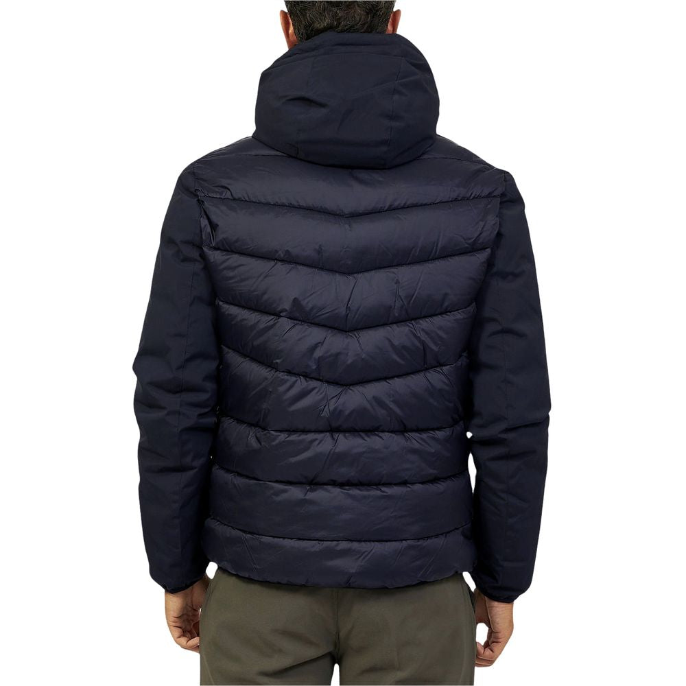 Blue Nylon Men Jacket Yes Zee