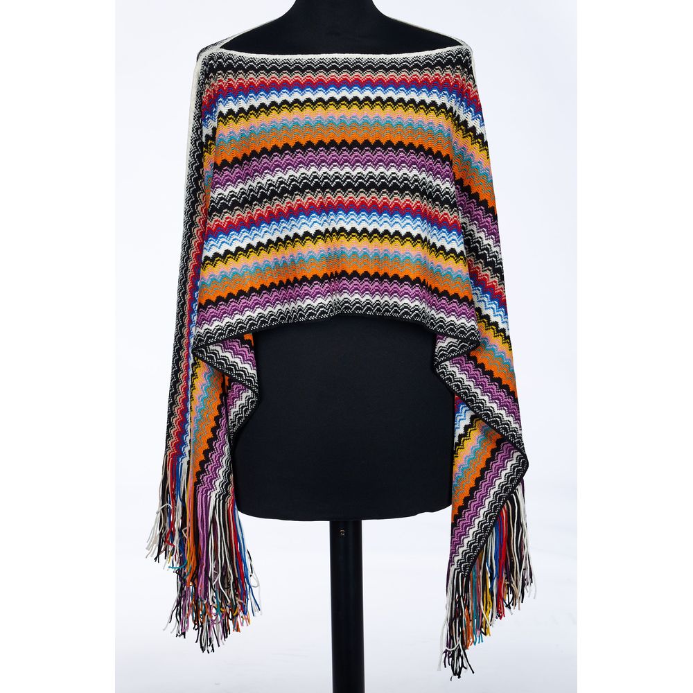 Multicolor Wool Women Poncho Missoni
