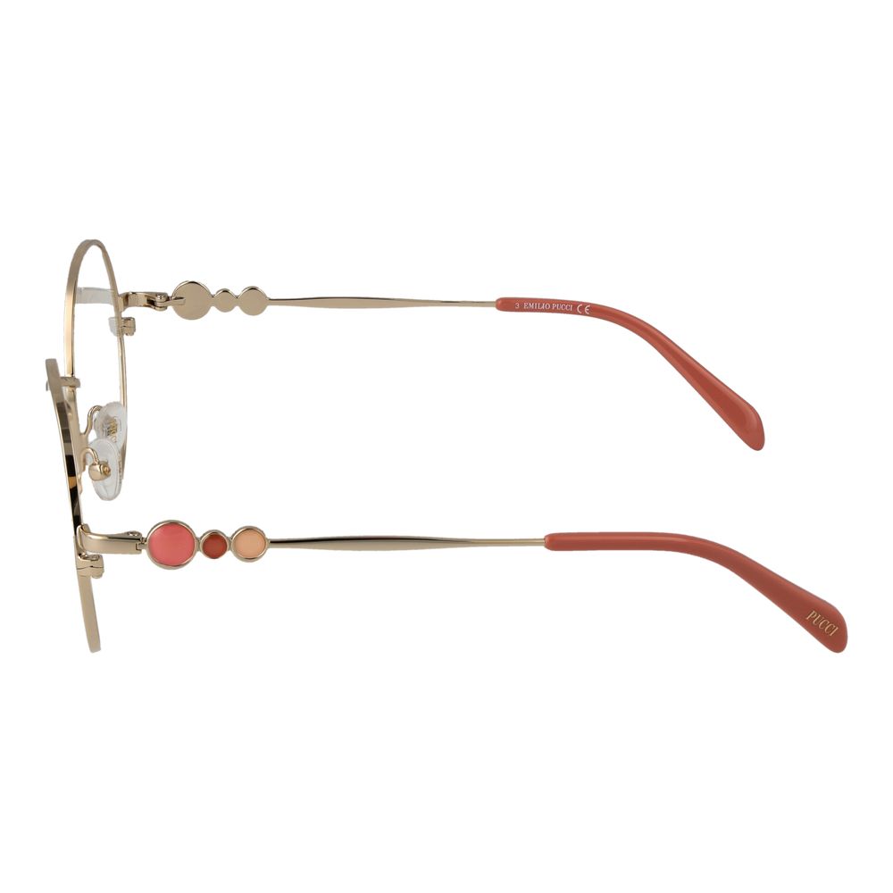 Gold Women Glasses Frame Emilio Pucci
