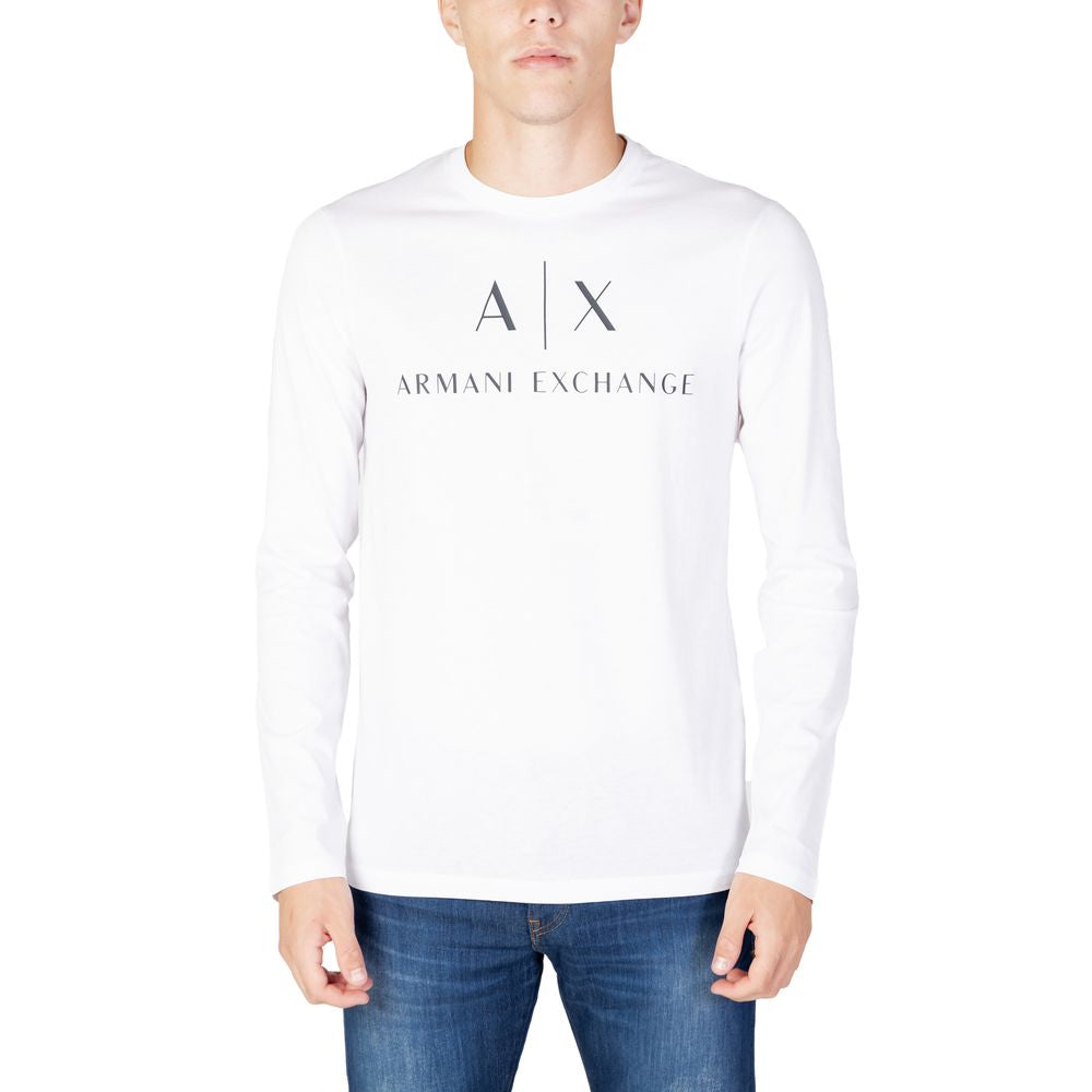 White Cotton Long Sleeve Armani Exchange