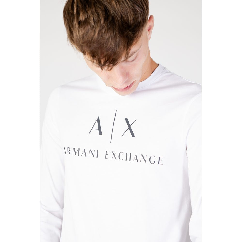White Cotton Long Sleeve Armani Exchange