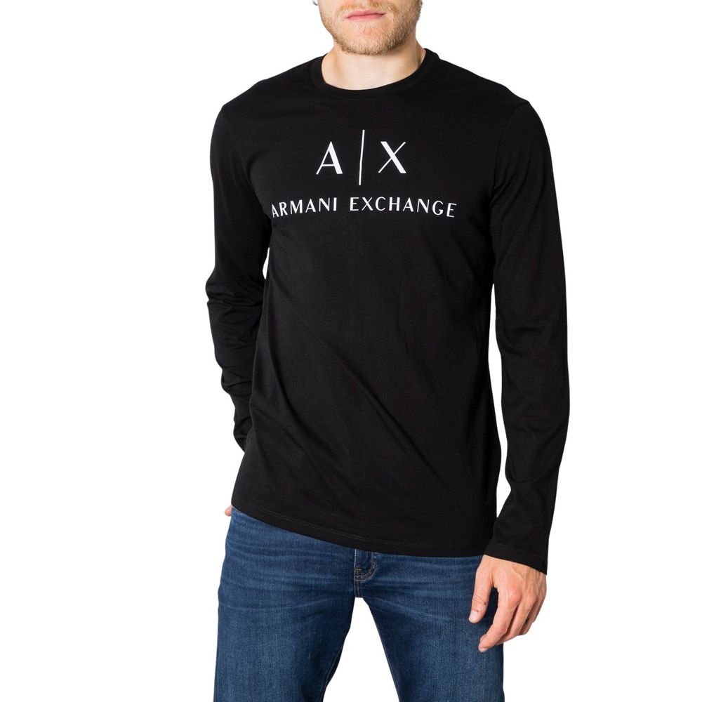 Black Cotton Long Sleeve Armani Exchange