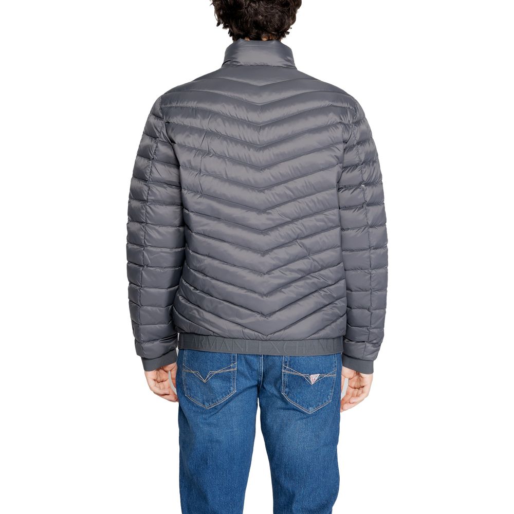 Gray Polyester Jackets & Coat Armani Exchange