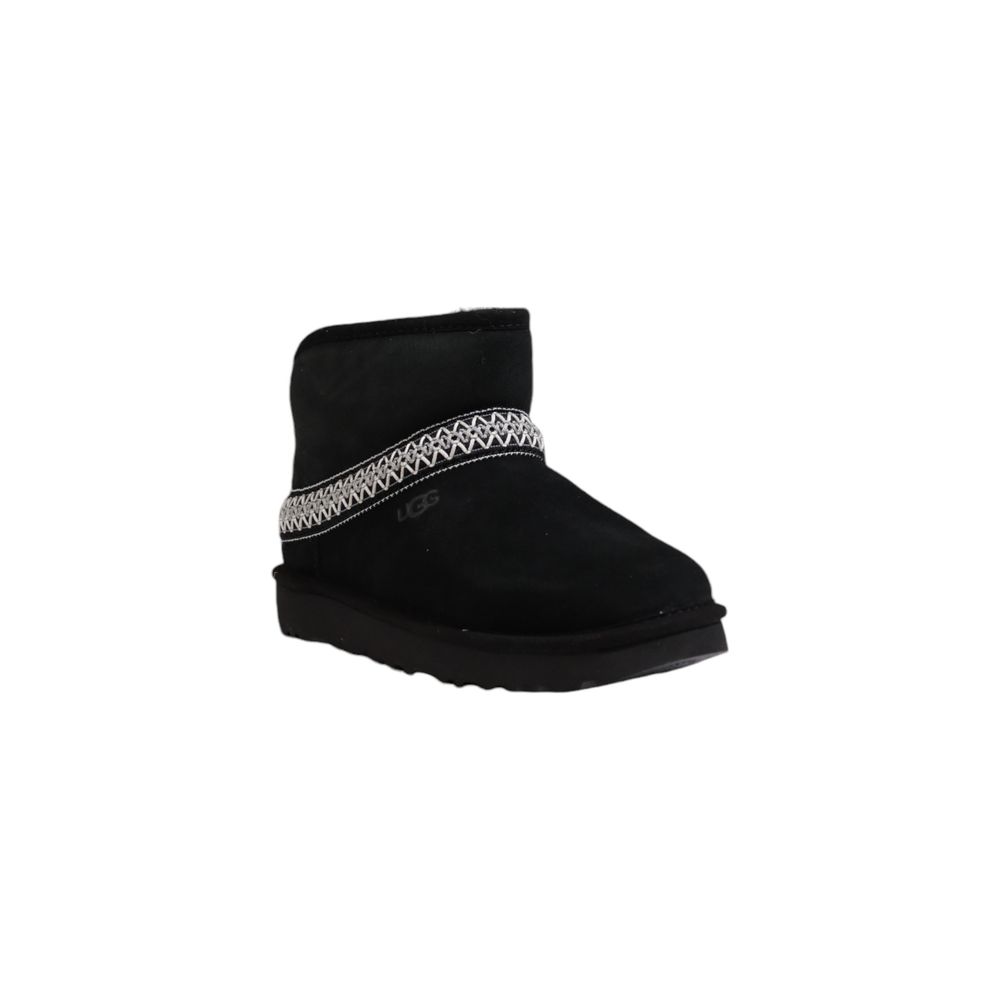 Black Suede Leather Ankle UGG