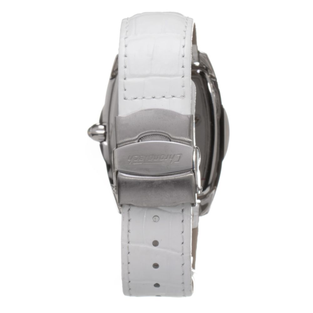 White Leather Watch Chronotech