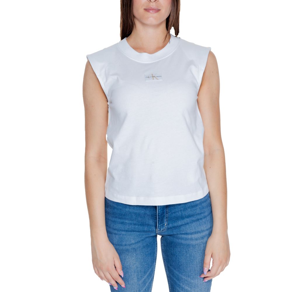 White Cotton T-Shirt Calvin Klein Jeans
