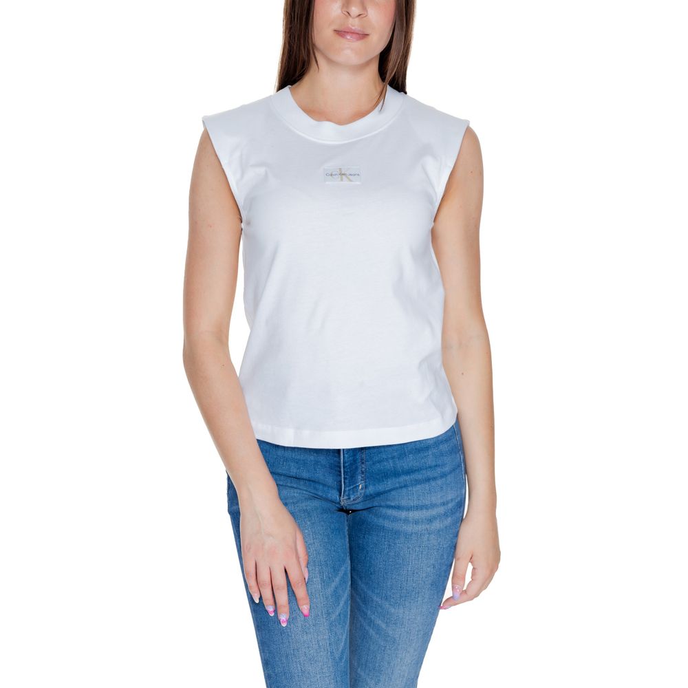 White Cotton T-Shirt Calvin Klein Jeans