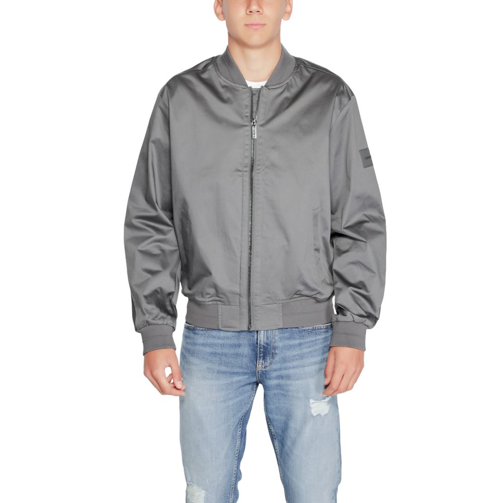 Gray Organic Cotton Jackets & Coat Calvin Klein