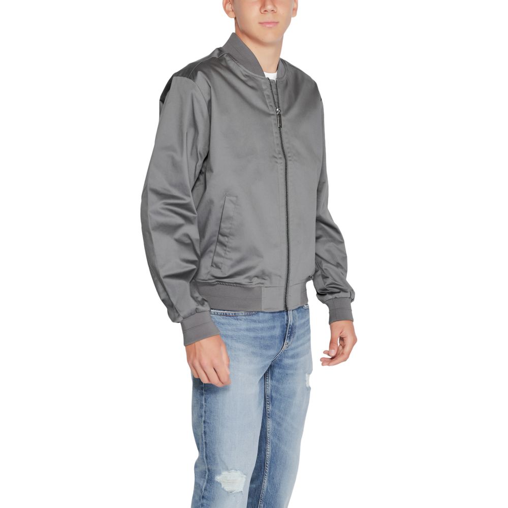 Gray Organic Cotton Jackets & Coat Calvin Klein