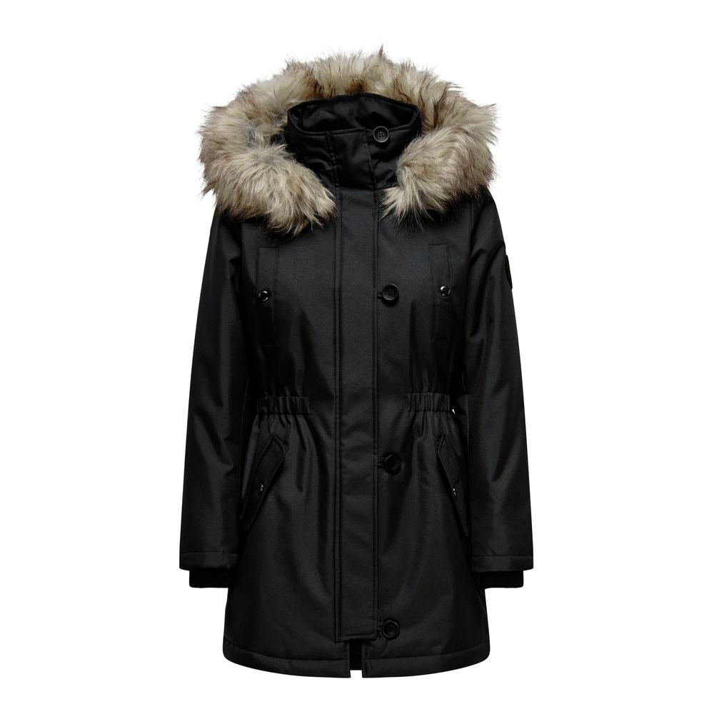 Black Polyester Parka Only