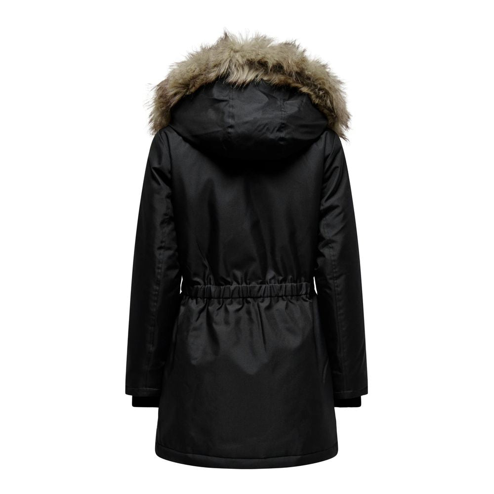 Black Polyester Parka Only