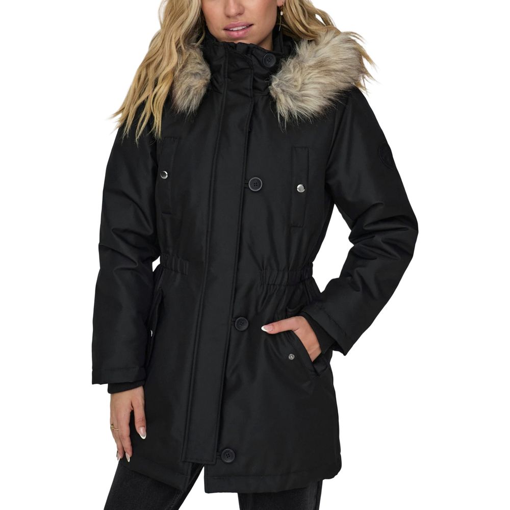 Black Polyester Parka Only