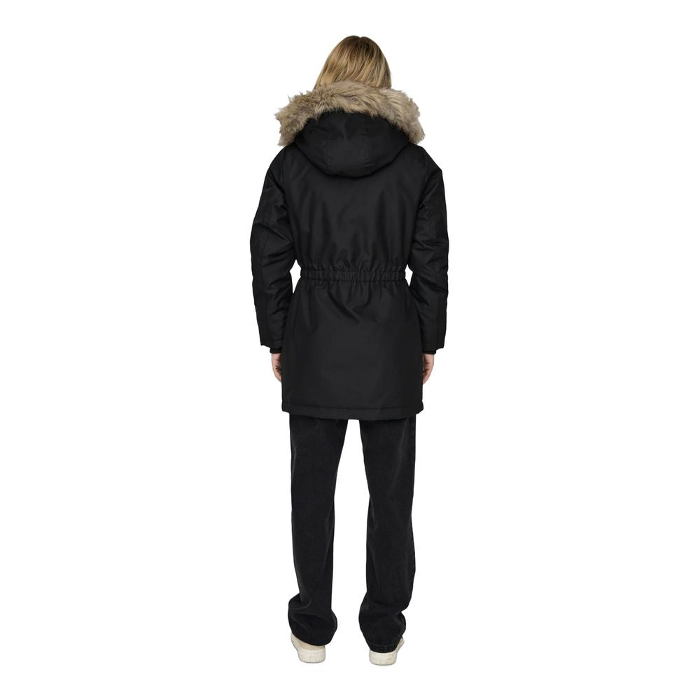 Black Polyester Parka Only