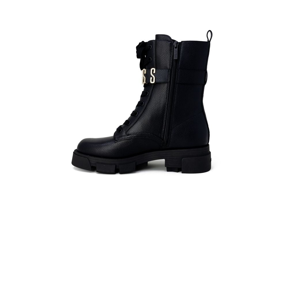 Black Artificial Leather Boot Guess