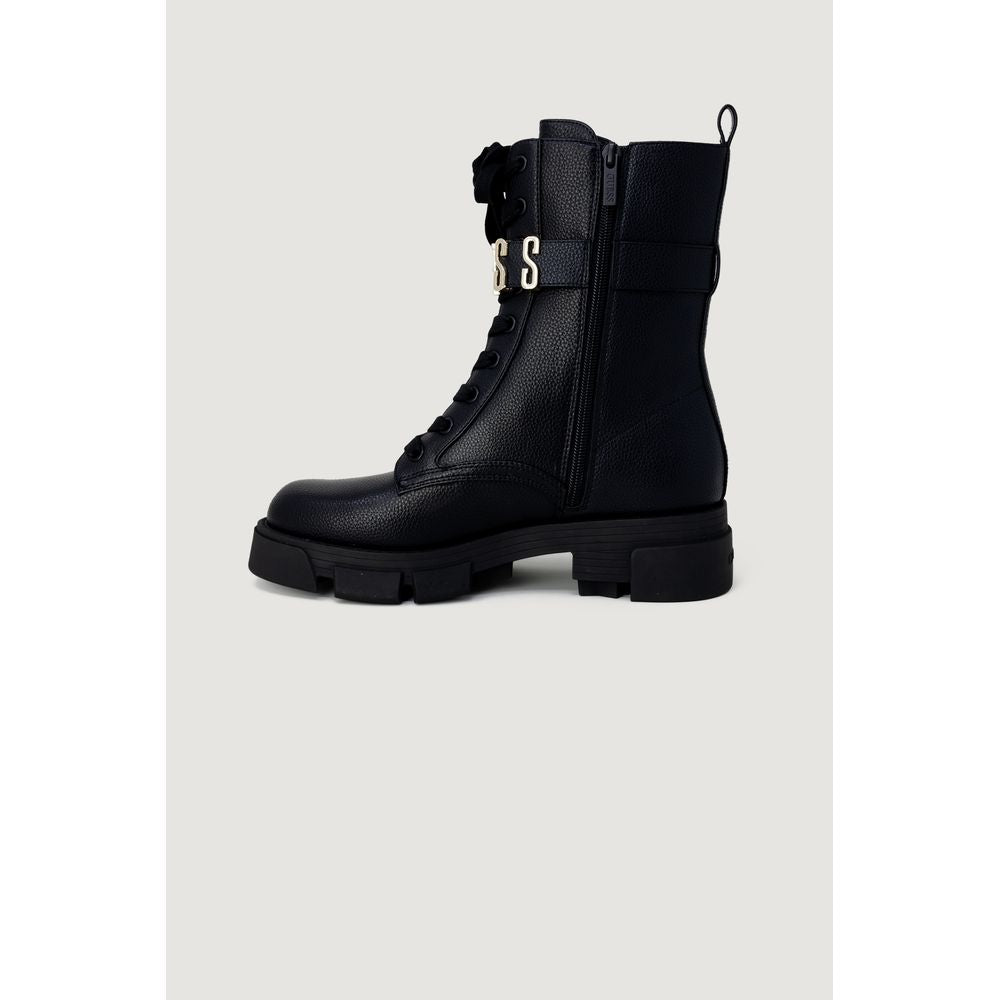 Black Artificial Leather Boot Guess