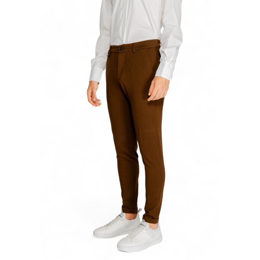 Brown Viscose Pant Antony Morato