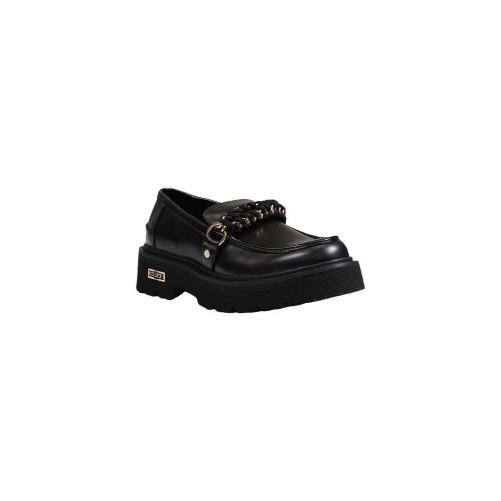 Black Leather Platform Cult