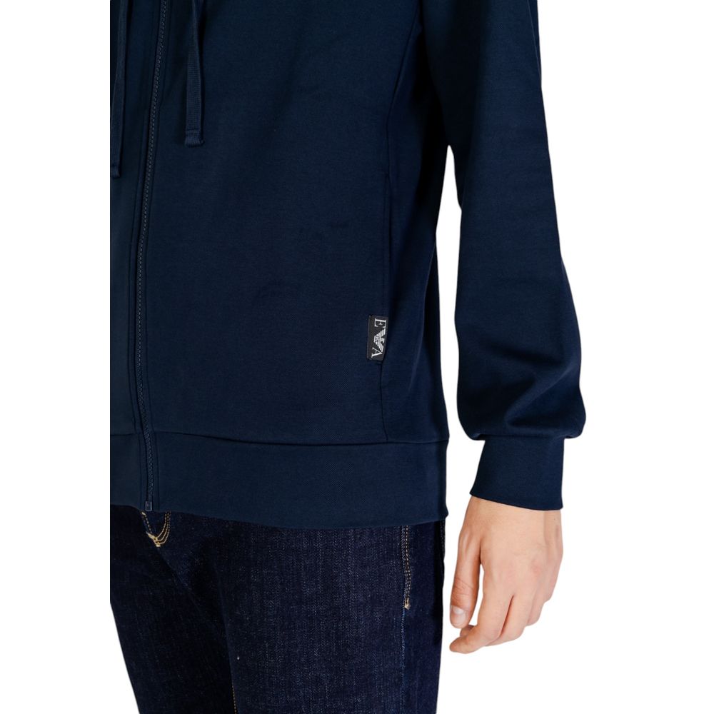 Blue Polyester Hoody Emporio Armani Underwear