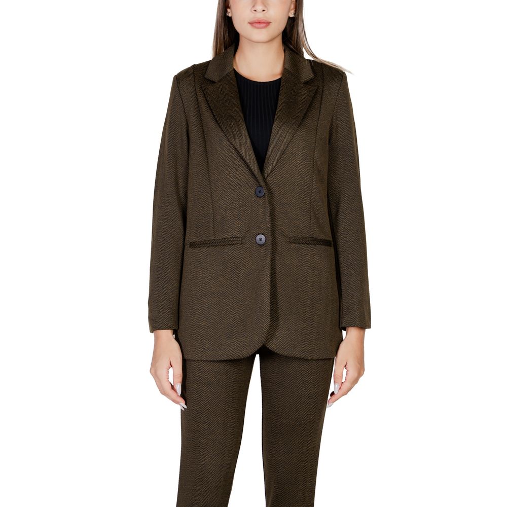 Green Polyester Blazer ICHI