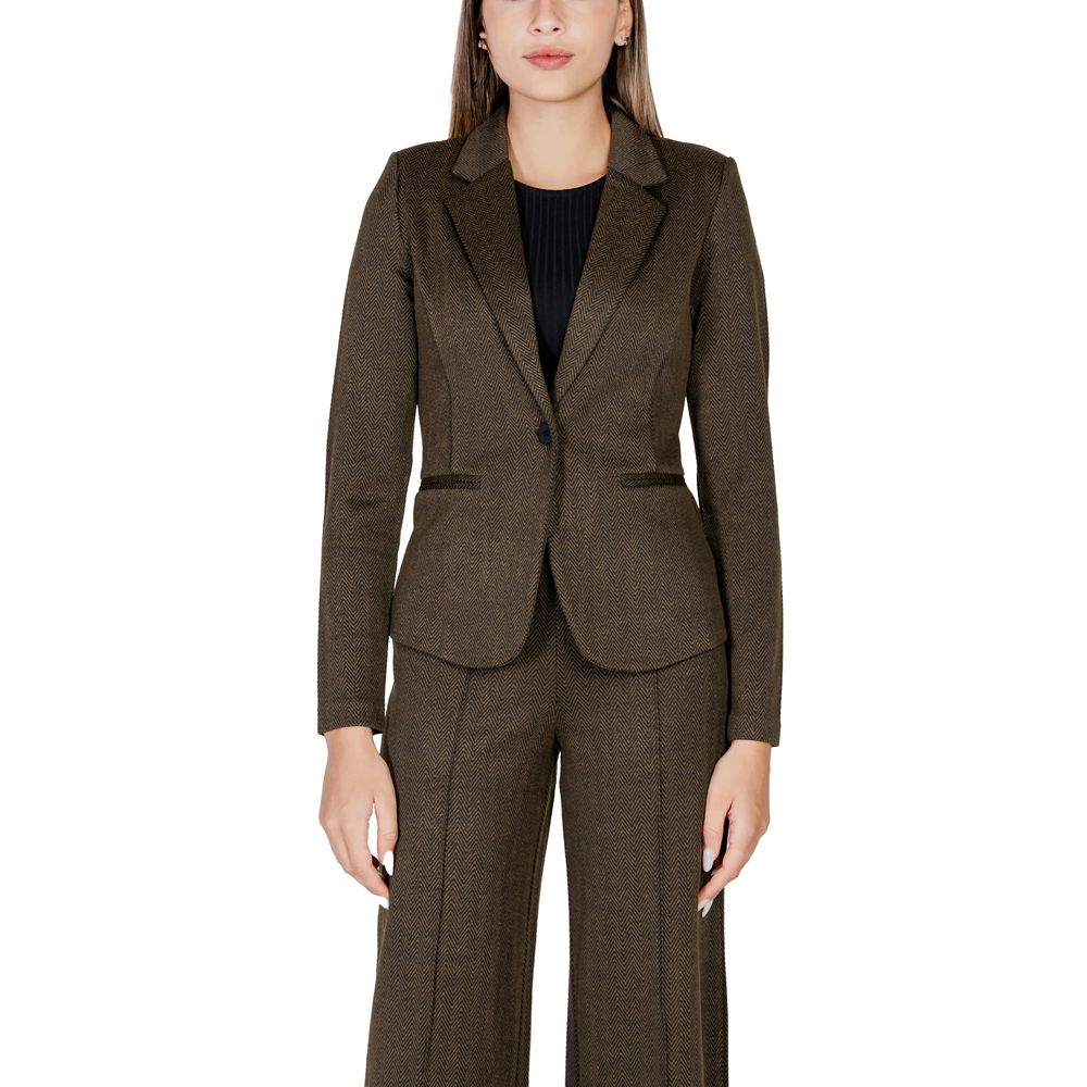 Green Polyester Blazer ICHI