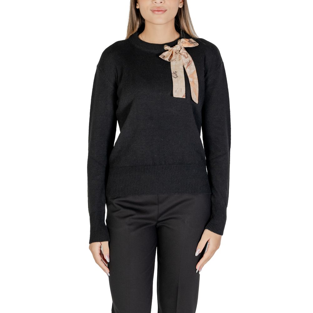 Black Polyester Sweater Alviero Martini Prima Classe