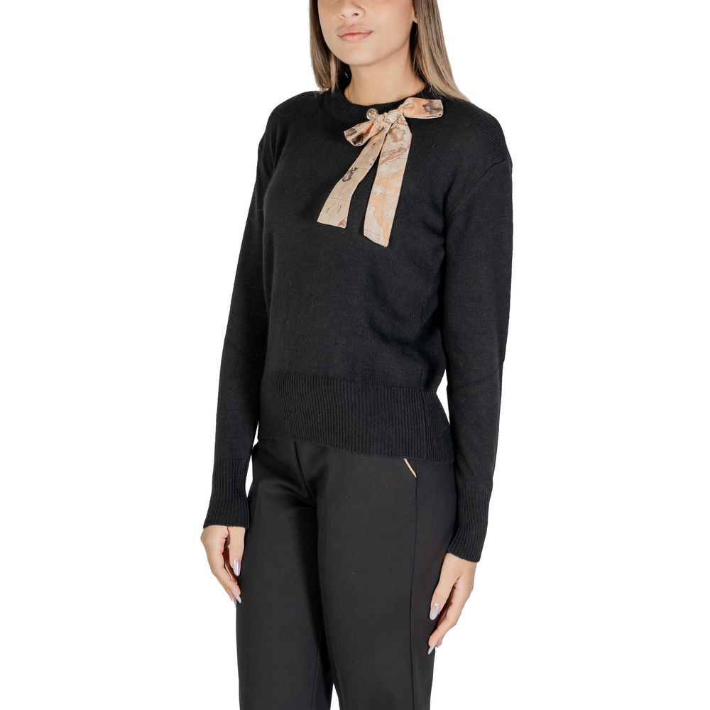 Black Polyester Sweater Alviero Martini Prima Classe