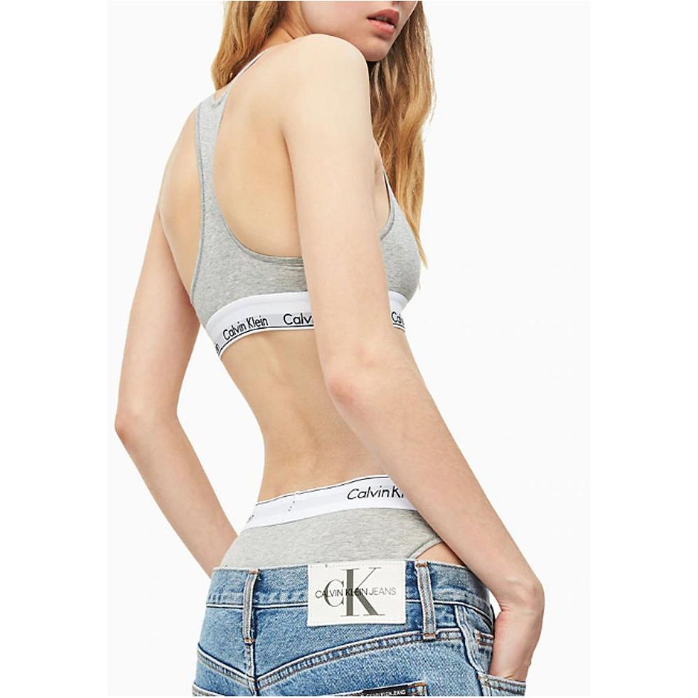 Gray Cotton Bra Calvin Klein Underwear