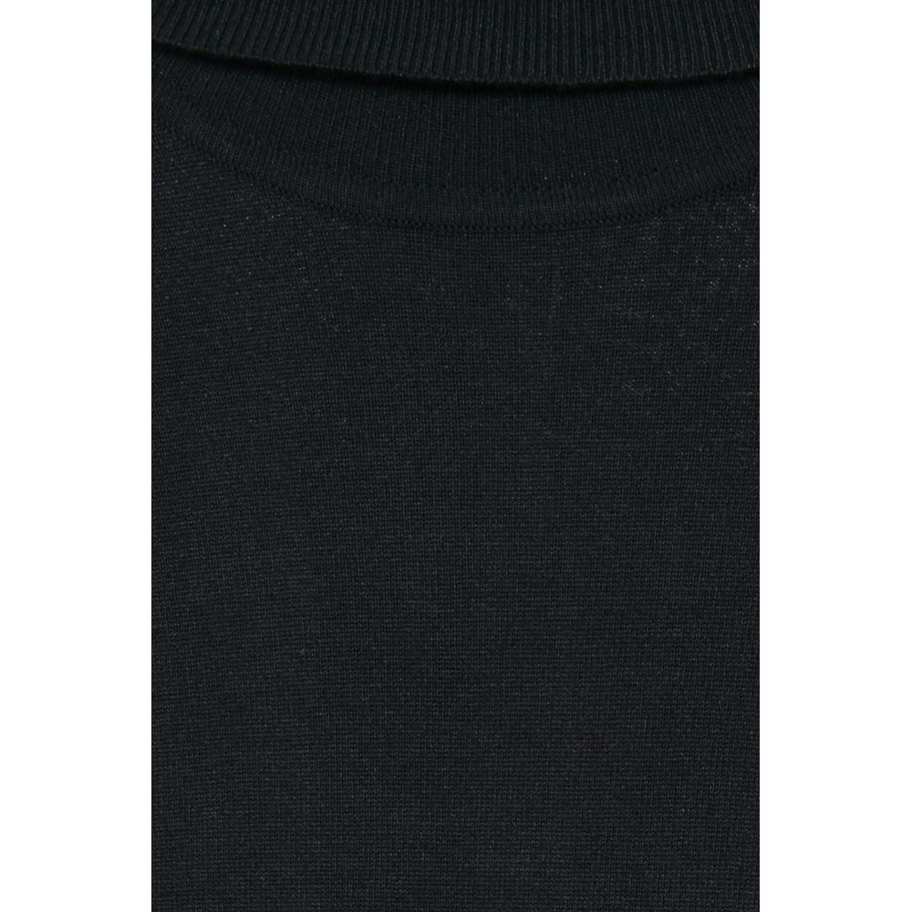 Black Viscose Turtleneck ICHI