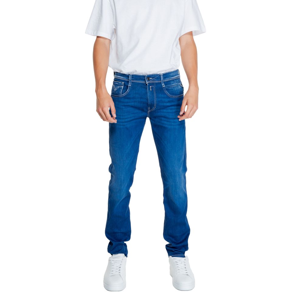 Blue Cotton Relaxed Fit Jean Replay