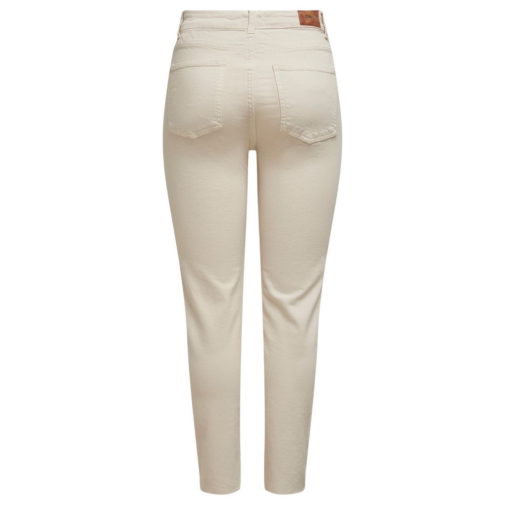 Beige Cotton Mom Jean Only