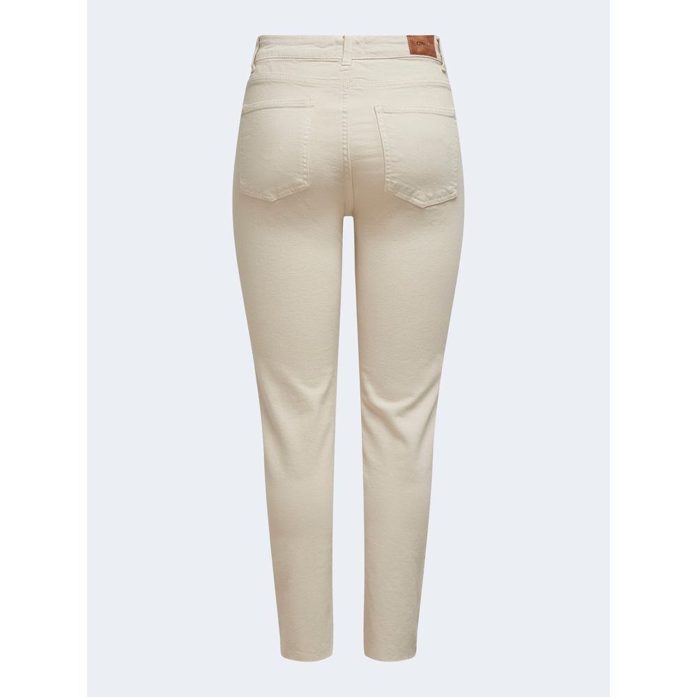 Beige Cotton Mom Jean Only