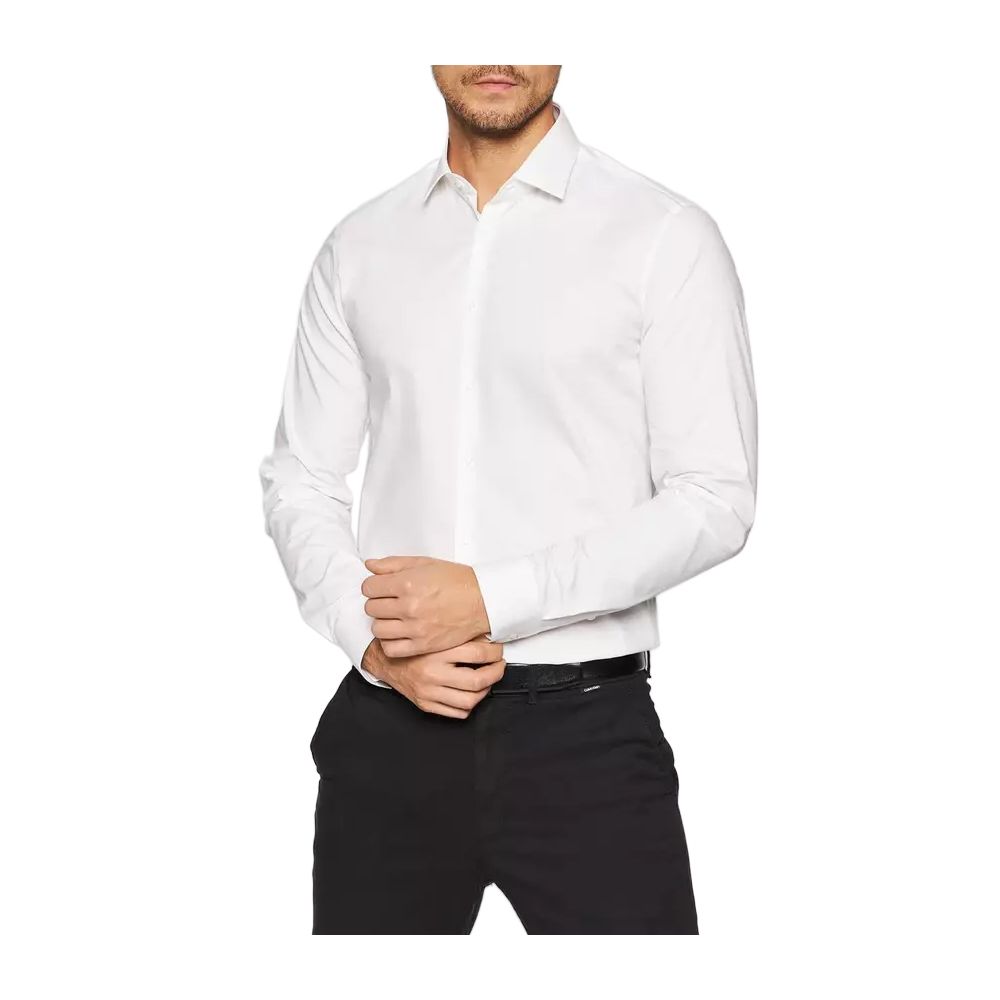 White Cotton Shirt Calvin Klein